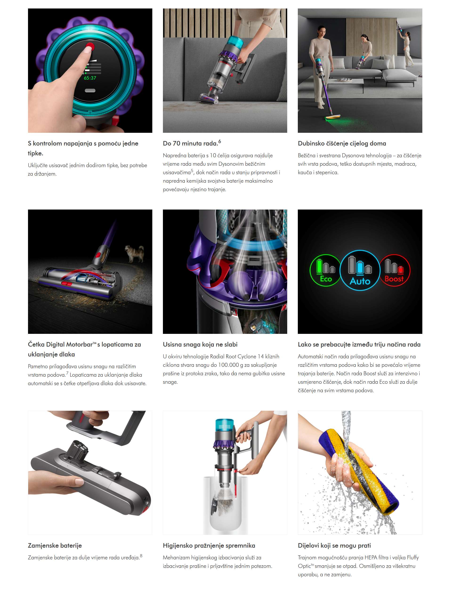 Dyson Gen5detect Absolute bežični štapni usisavač glavne karakteristike